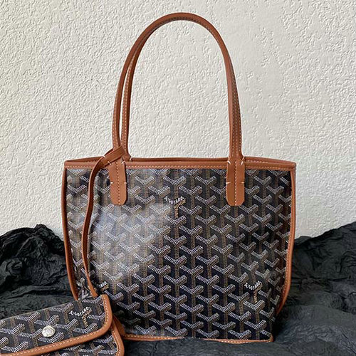 Goyard Goyardine Mini Tote Bag Brown G6003