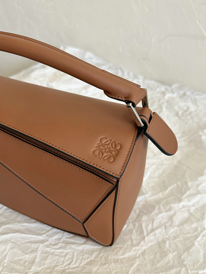 Loewe Small Puzzle Edge Leather Bag Brown L02231