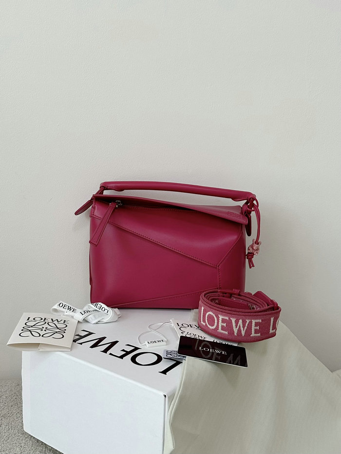 Loewe Small Puzzle Edge Leather Bag Pink L02231