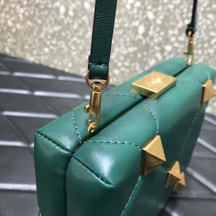 Valentino Roman Stud Leather Mini Bag Green V0659