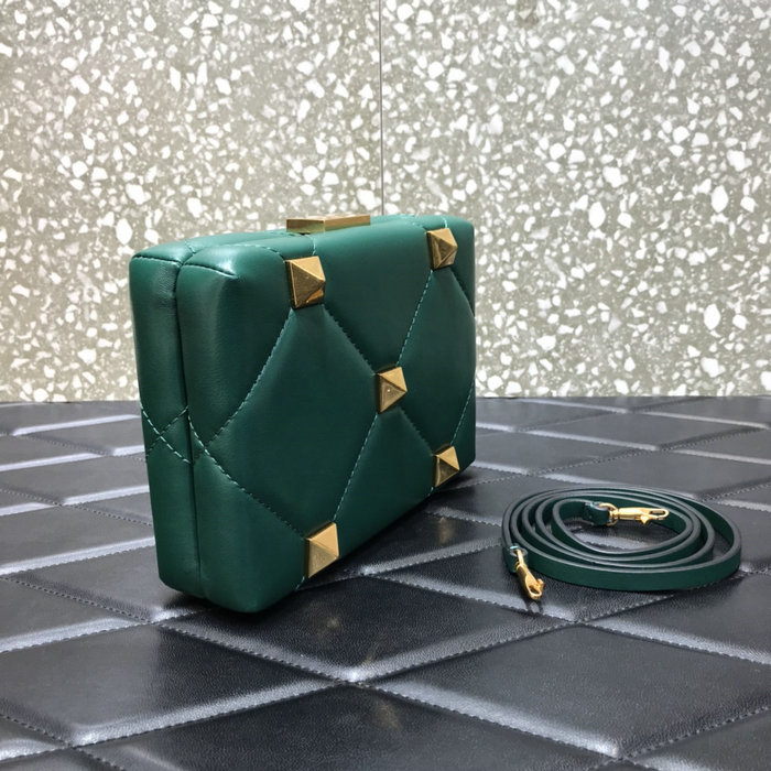 Valentino Roman Stud Leather Mini Bag Green V0659