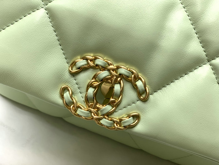 Chanel 19 Lambskin Flap Bag Green AS1160