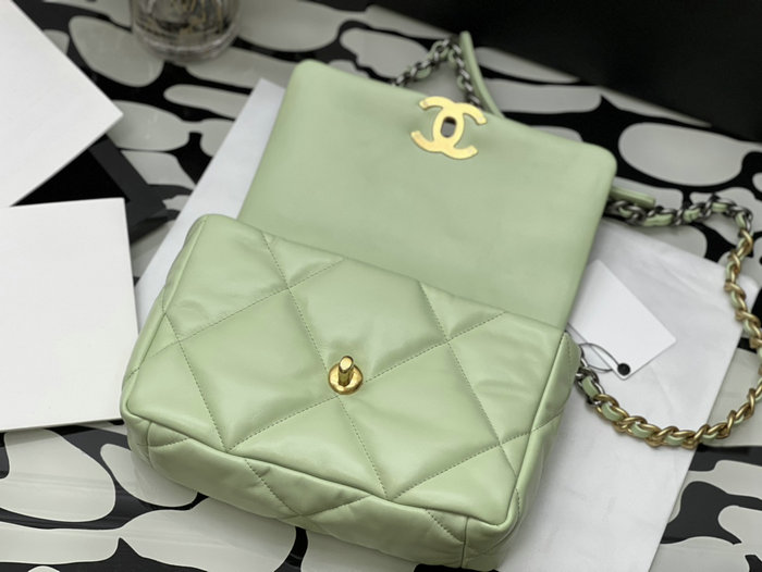 Chanel 19 Lambskin Flap Bag Green AS1160