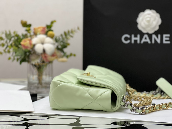 Chanel 19 Lambskin Flap Bag Green AS1160