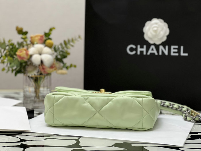 Chanel 19 Lambskin Flap Bag Green AS1160