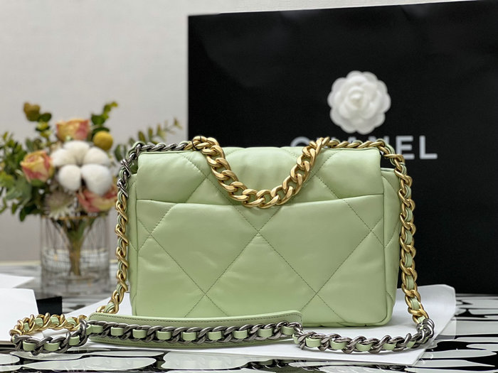 Chanel 19 Lambskin Flap Bag Green AS1160