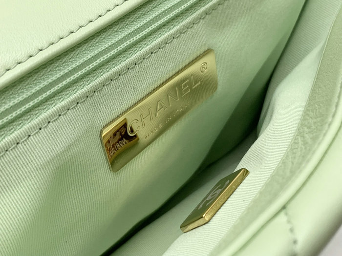 Chanel 19 Lambskin Flap Bag Green AS1160