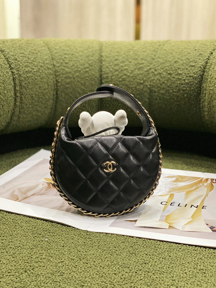 Chanel Lambskin Pouch Black AP3095