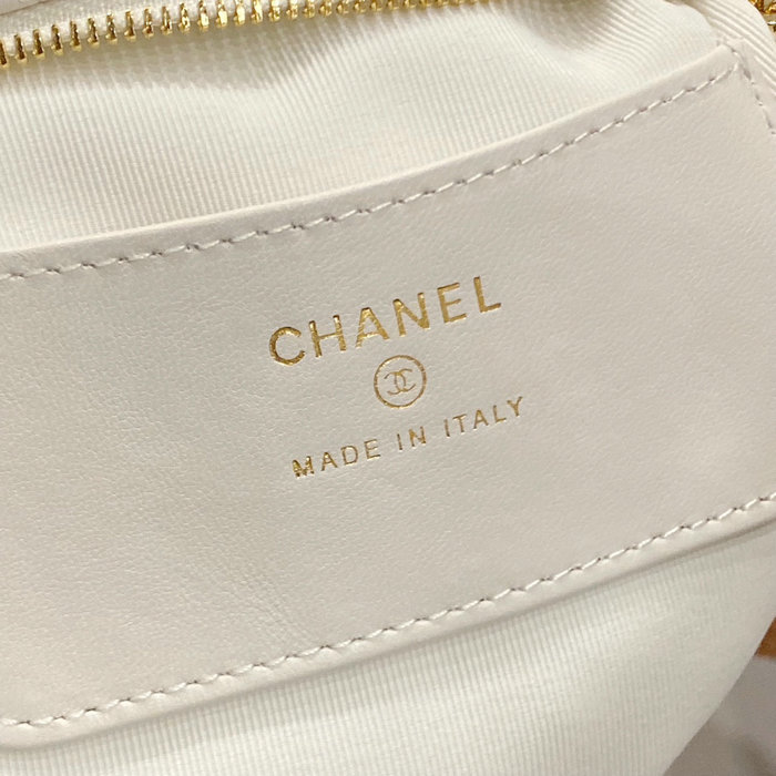 Chanel Lambskin Pouch White AP3095