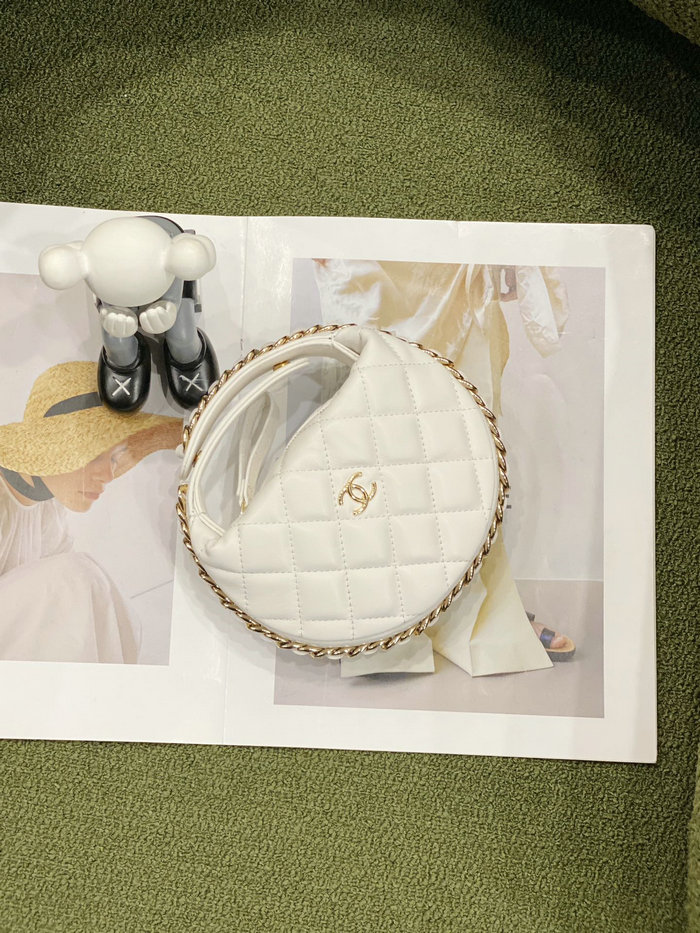 Chanel Lambskin Pouch White AP3095