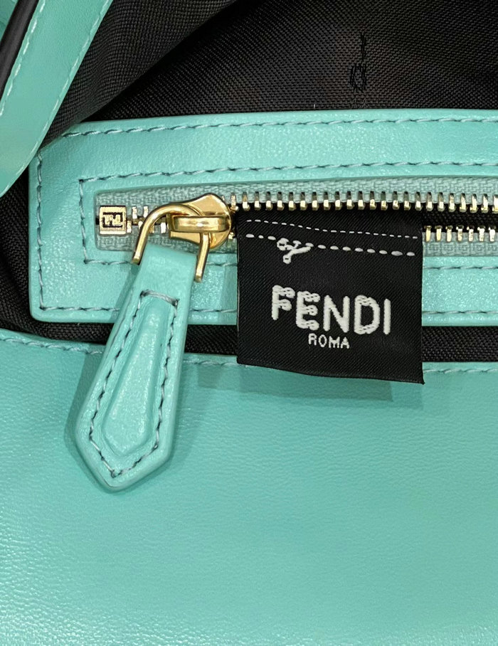 Fendi Baguette Medium Leather Bag Light Green F0135