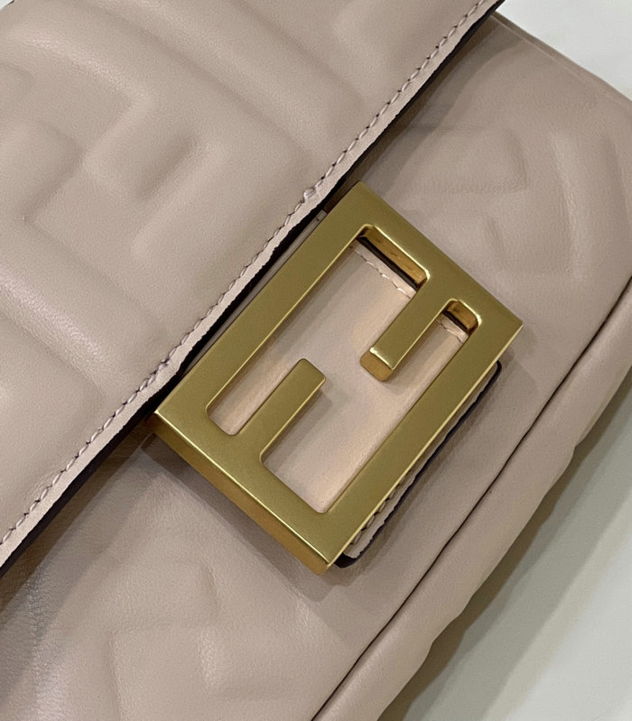 Fendi Baguette Mini leather bag Beige F0191S