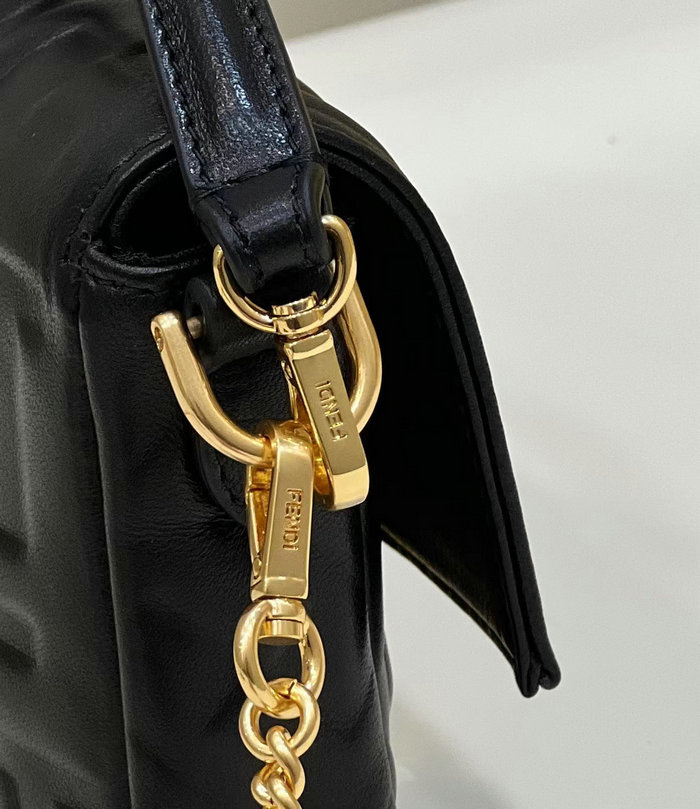 Fendi Baguette Mini leather bag Black F0191S