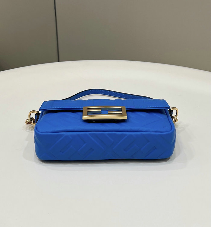 Fendi Baguette Mini leather bag Blue F0191S