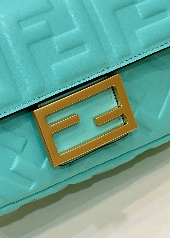 Fendi Baguette Mini leather bag Light Green F0191S