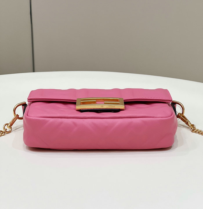 Fendi Baguette Mini leather bag Pink F0191S