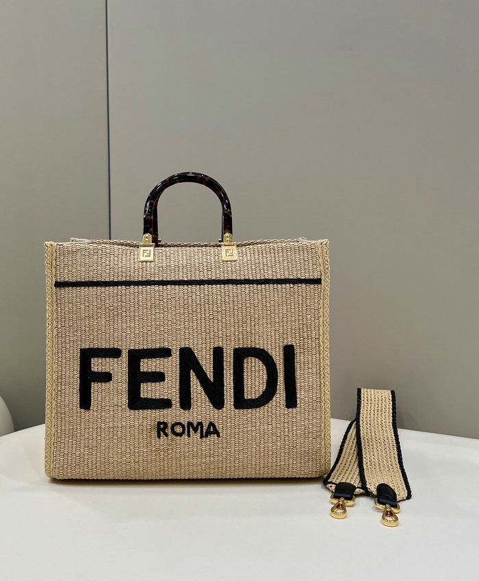 Fendi Sunshine Tote Bag Black F8389