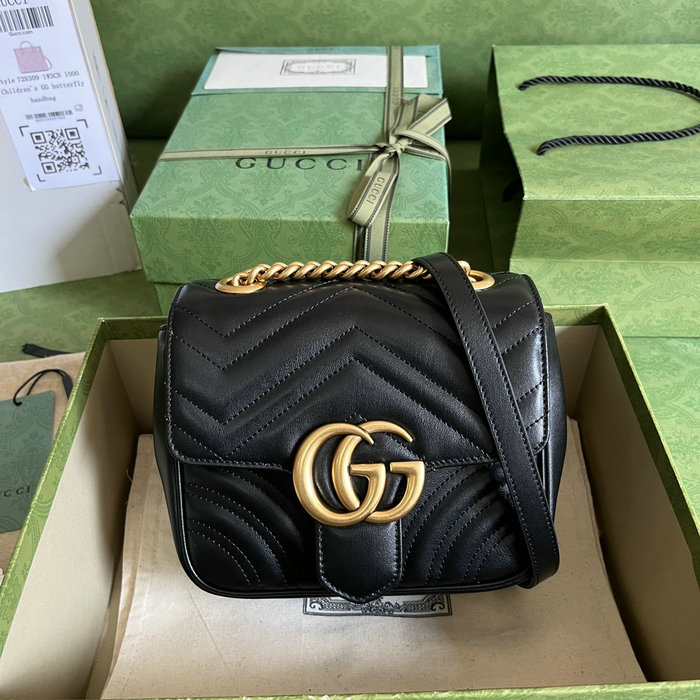 Gucci GG Marmont Matelasse mini shoulder bag Black 739682