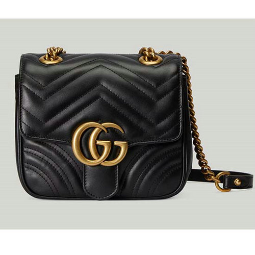 Gucci GG Marmont Matelasse mini shoulder bag Black 739682