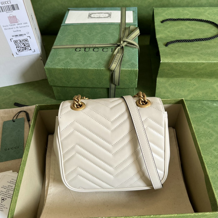 Gucci GG Marmont Matelasse mini shoulder bag White 739682