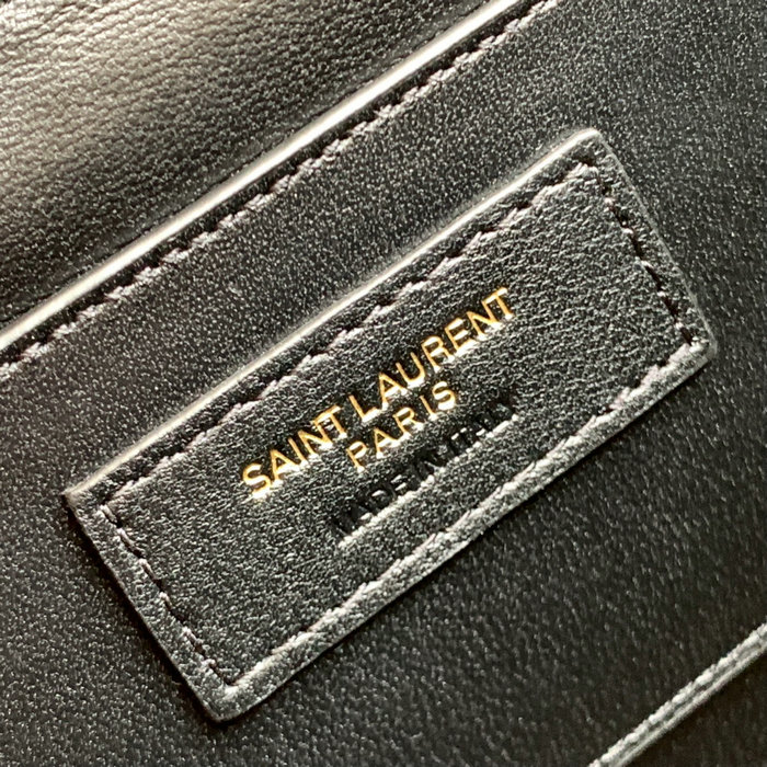 Saint Laurent Lambskin June Box Bag Black 710080