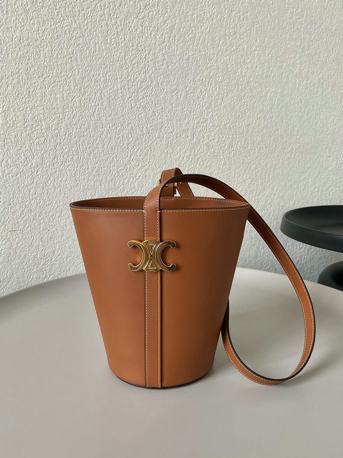 Celine Bucket Triomphe Tan C35302