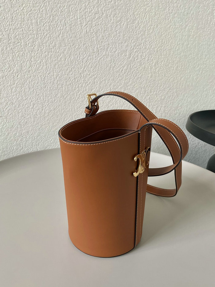 Celine Bucket Triomphe Tan C35302