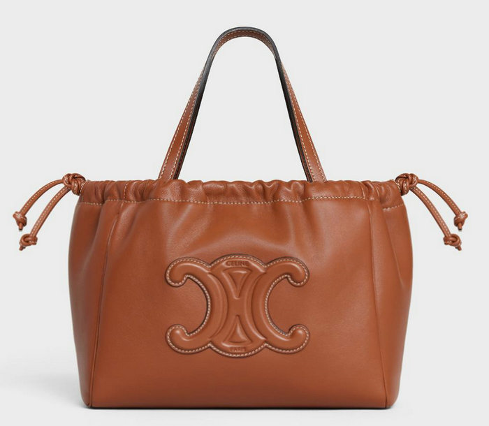 Celine Small Cabas Drawstring Cuir Triomphe Tan C35307