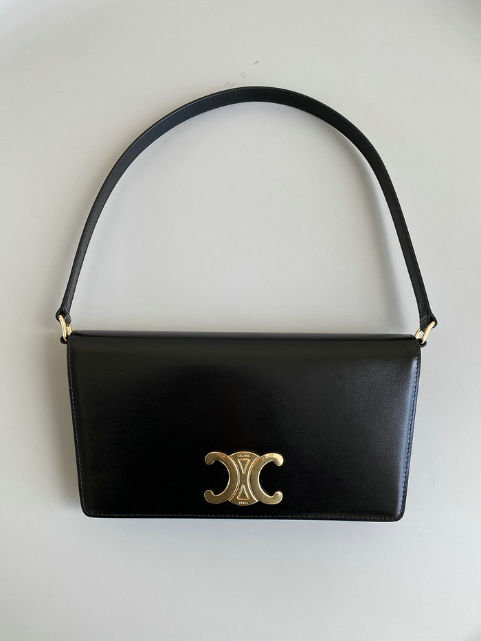 Celine Trapeze Triomphe Bag Black C35038