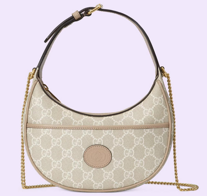 Gucci GG half-moon-shaped mini bag White 726843