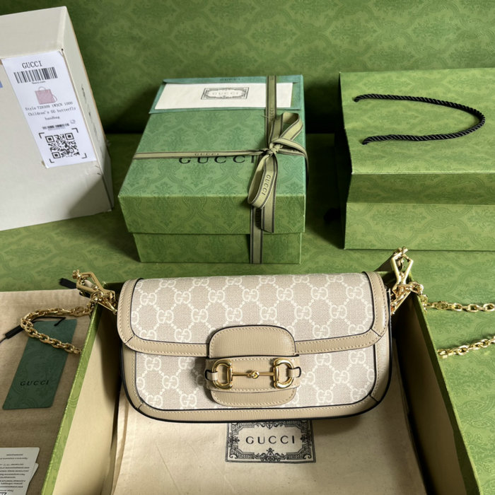 Gucci Horsebit 1955 GG Supreme shoulder bag Beige 735178