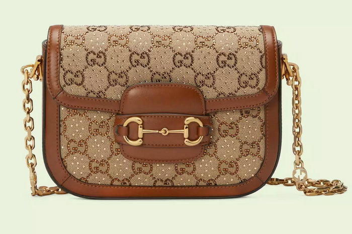 Gucci Horsebit 1955 GG mini bag Camel 675801