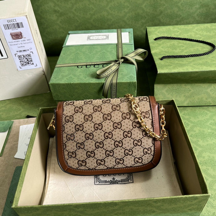 Gucci Horsebit 1955 GG mini bag Camel 675801