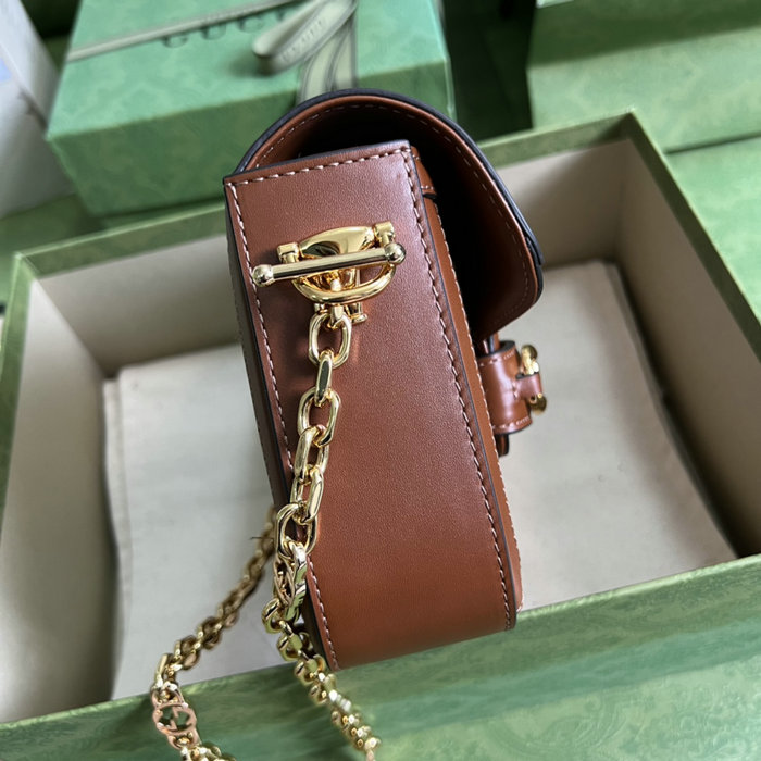 Gucci Horsebit 1955 GG mini bag Camel 675801