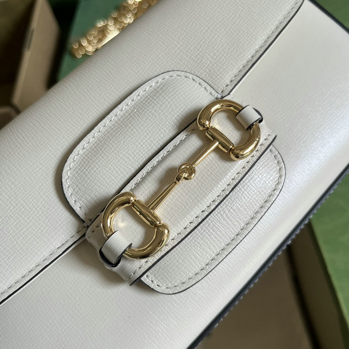 Gucci Horsebit 1955 small shoulder bag White 735178