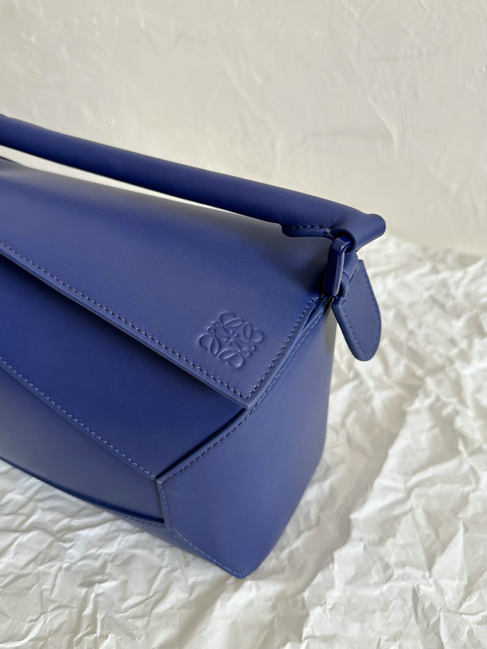 Loewe Small Puzzle Edge Leather Bag Blue L02231