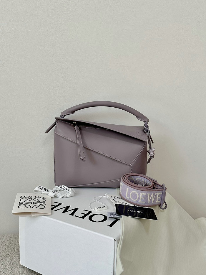 Loewe Small Puzzle Edge Leather Bag Purple L02231