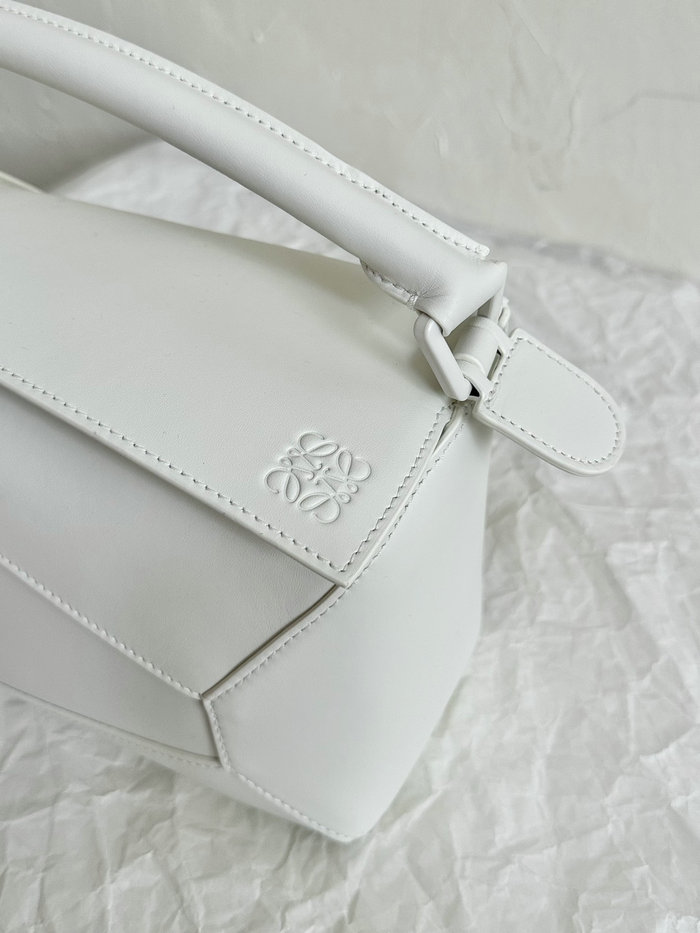 Loewe Small Puzzle Edge Leather Bag White L02231