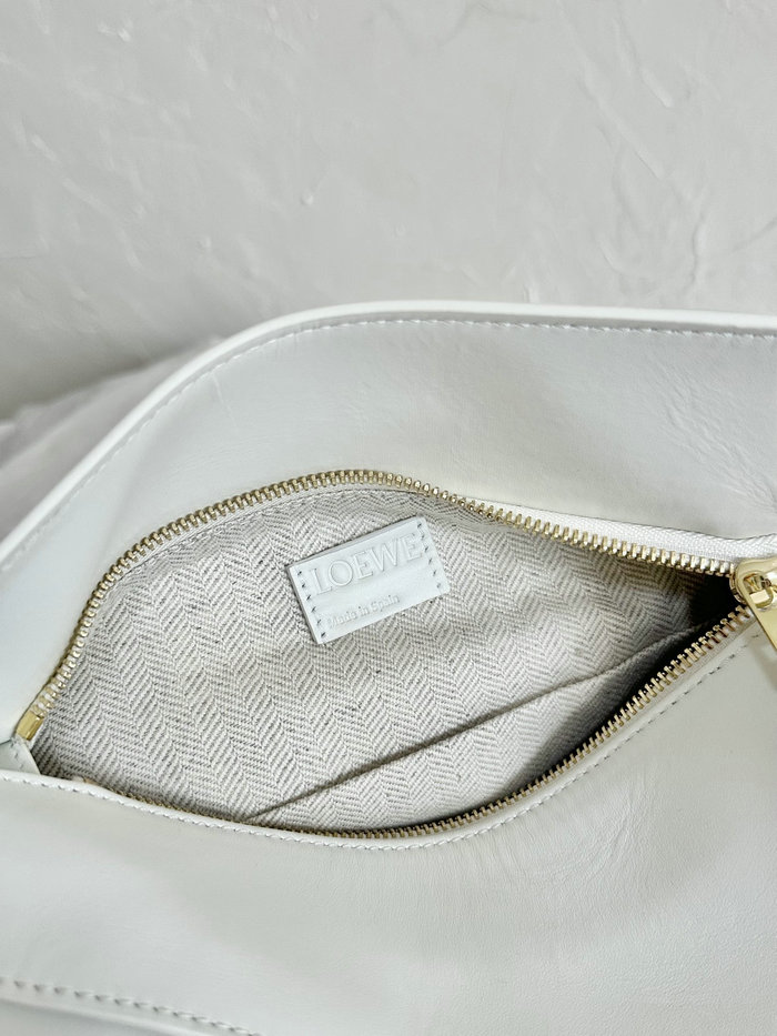 Loewe Small Puzzle Edge Leather Bag White L02231