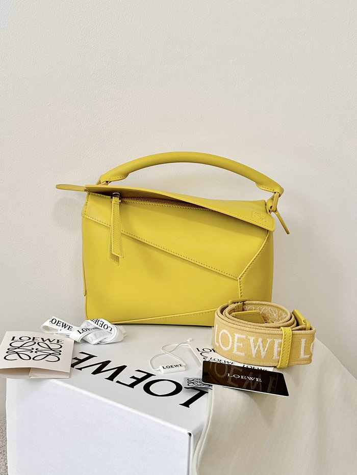 Loewe Small Puzzle Edge Leather Bag Yellow L02231