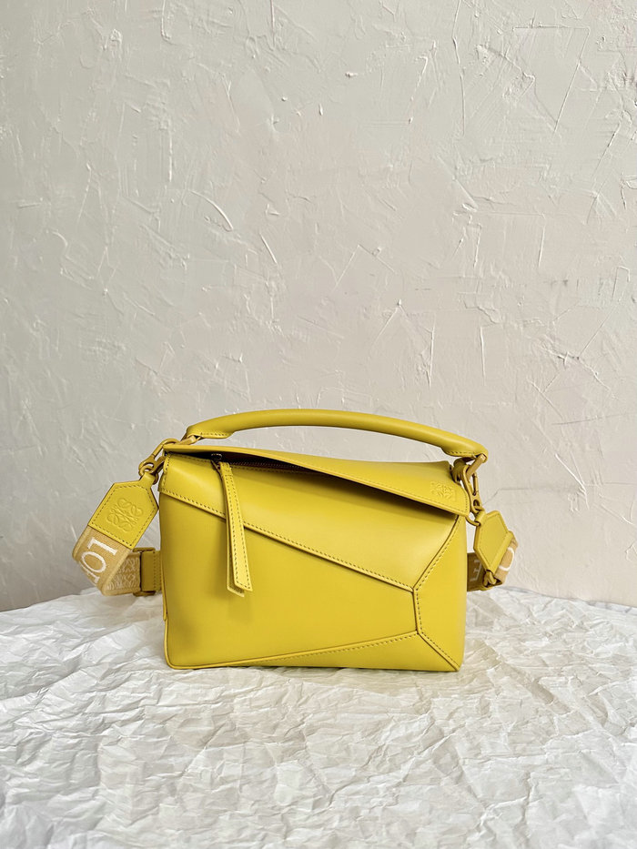 Loewe Small Puzzle Edge Leather Bag Yellow L02231