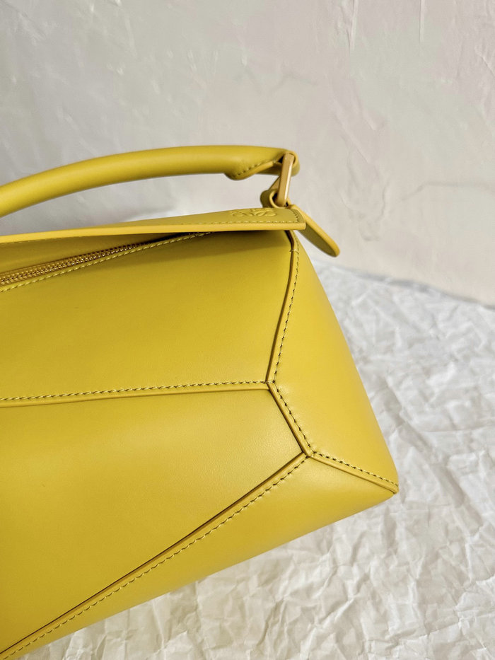 Loewe Small Puzzle Edge Leather Bag Yellow L02231