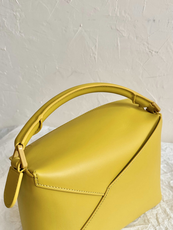 Loewe Small Puzzle Edge Leather Bag Yellow L02231