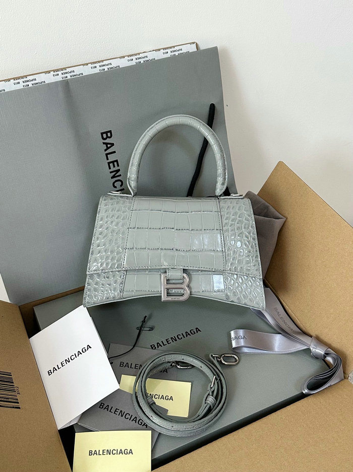 Balenciaga Hourglass Top Handle Bag Grey B59354B26