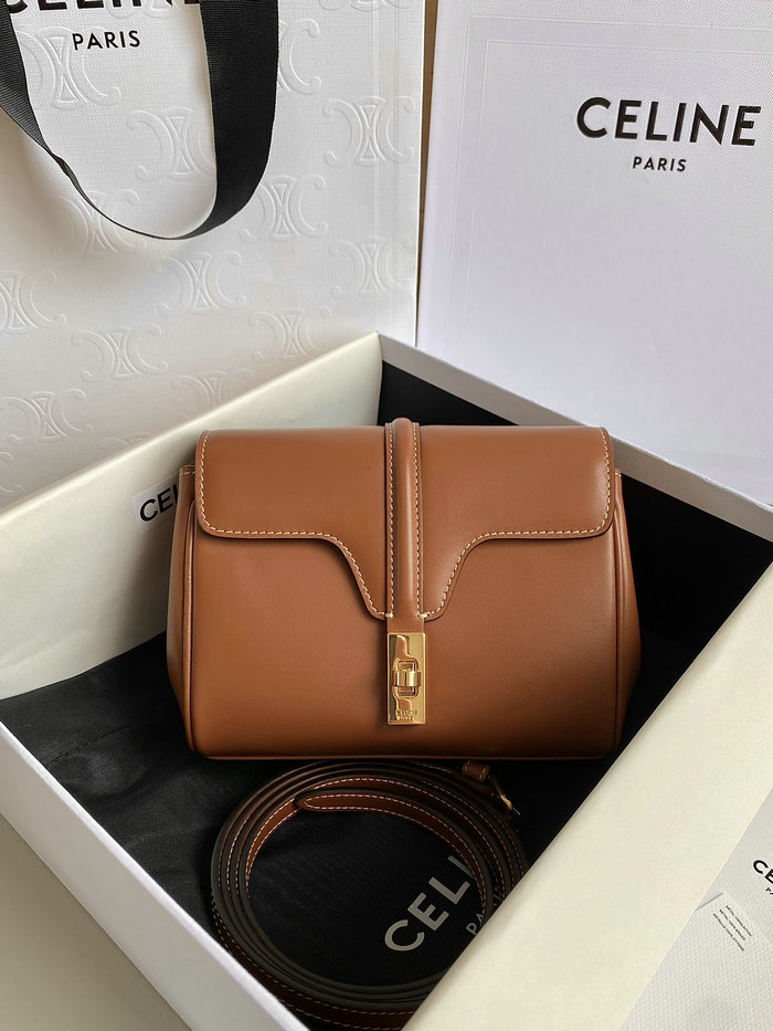 Celine Mini Soft 16 Shoulder Bag Tan C35116