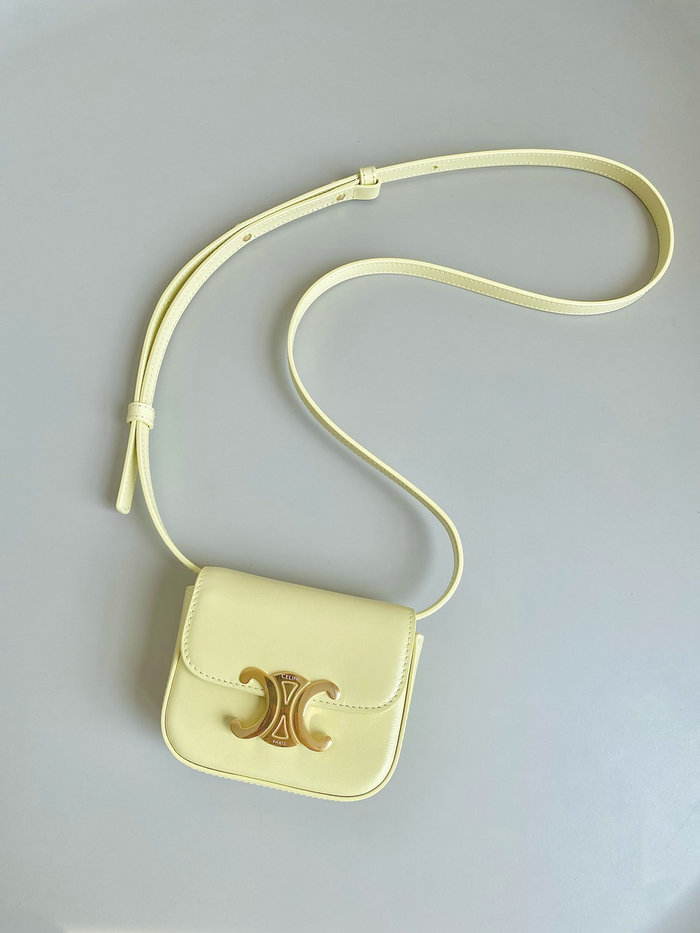 Celine Mini Triomphe Yellow C35021