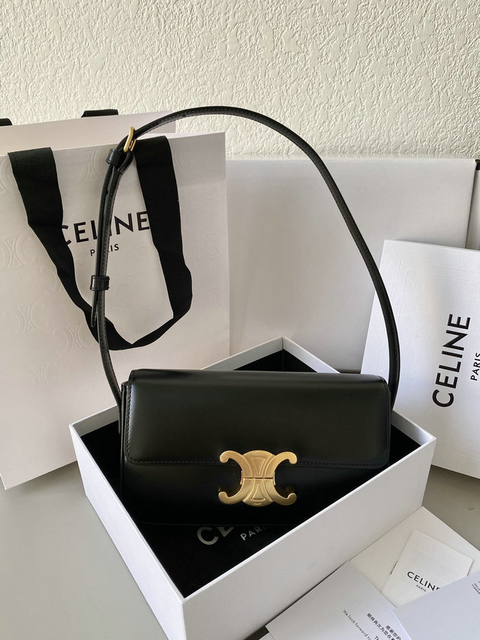 Celine Triomphe Shoulder Bag Black C35029