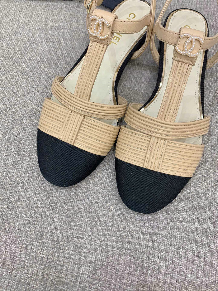 Chanel Sandals Beige CS03186