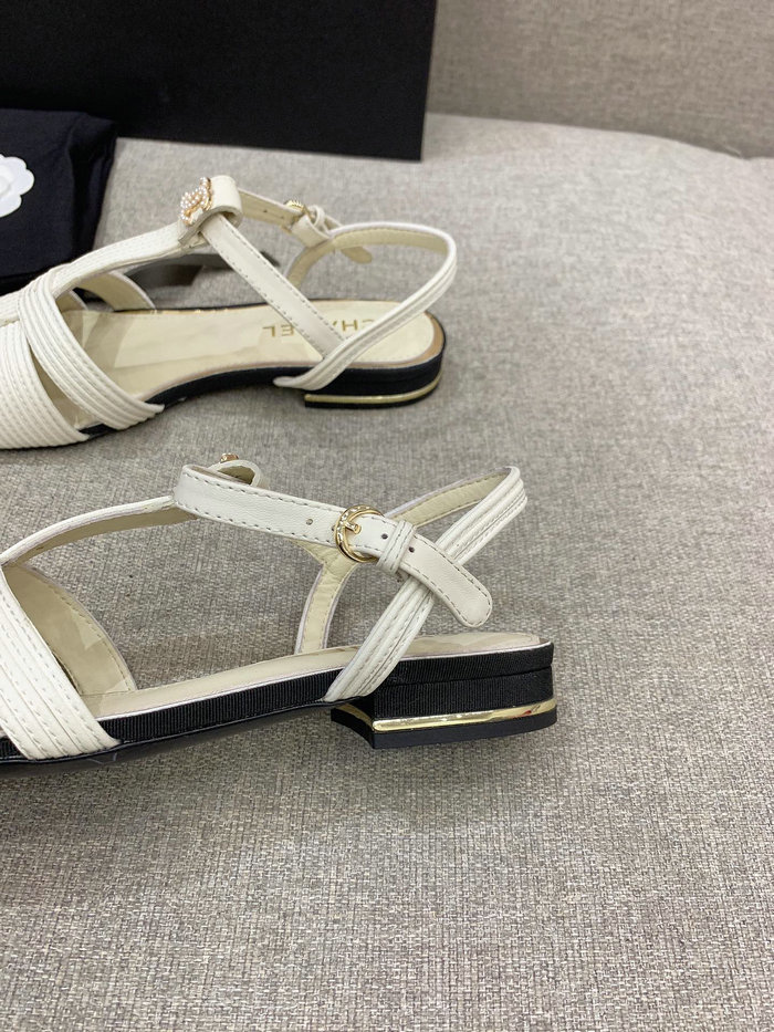 Chanel Sandals White CS03186