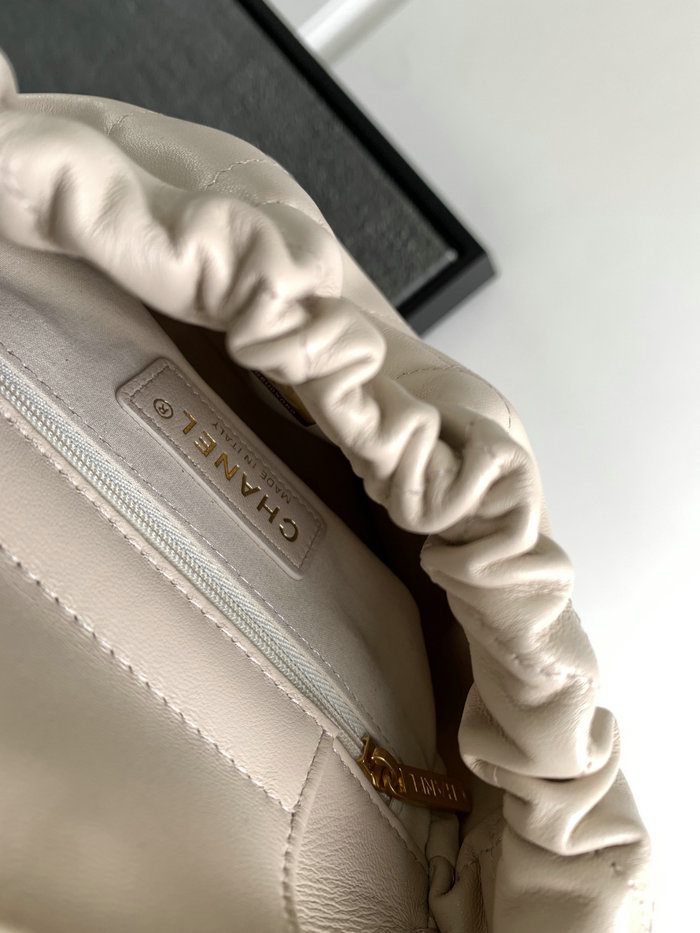 Chanel Small Bucket Bag Beige AS3793